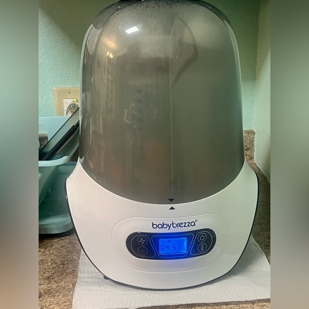 Baby Brezza Bottle Sterilizer in White and Gray